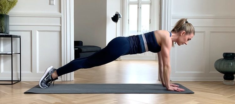 Planke træningsøvelse