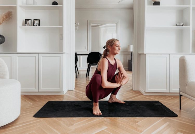 Hatha yoga squat pose