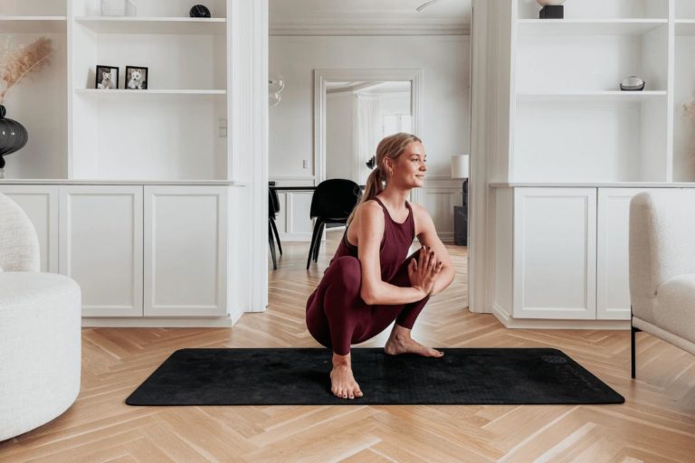 Hatha yoga squat pose