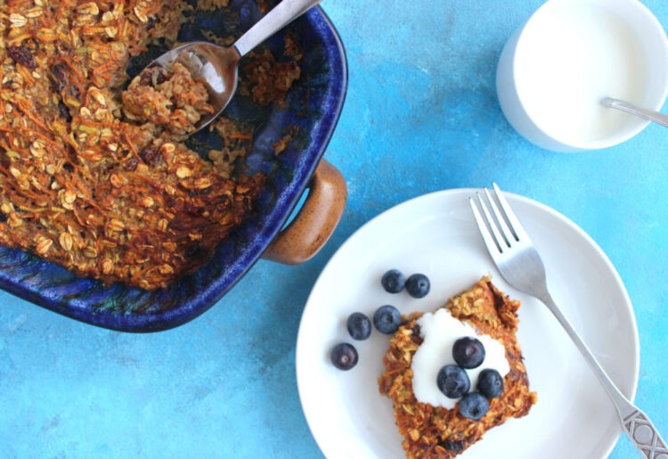 Bagt gulerodskagegrød